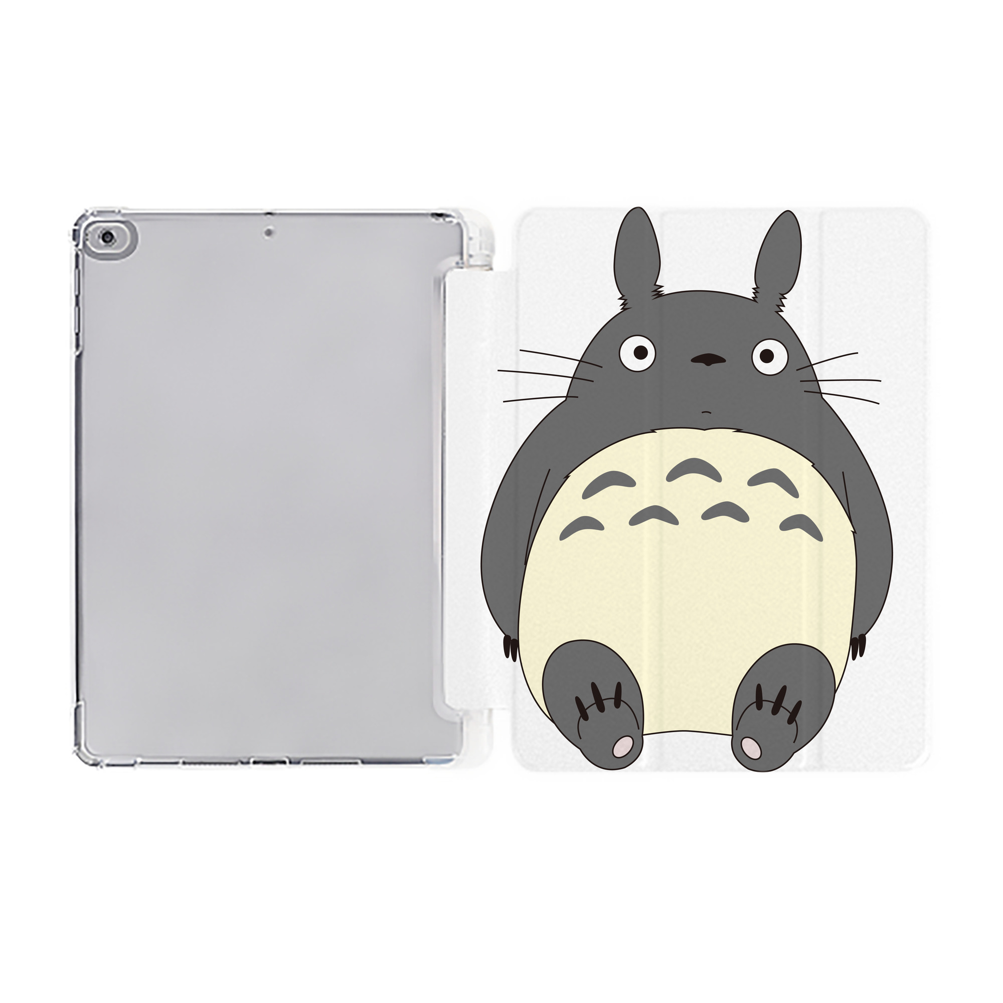 （画像用） となりのトトロ 草壁メイ 草壁サツキ My Neighbor Totoro Satsuki Kusakabe Mei Kusakabe IPad ケース ペン収納付き 三つ折りスタンド PUレザー×シリコン 対応機種9.5/10.5/10.9インチ